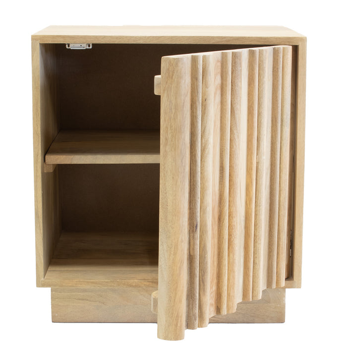 Giga Meubel - Nachtkastje Naturel Mangohout - 50x40x55cm - Nika