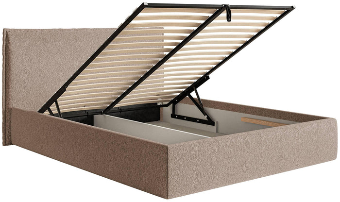 NADUVI Collection Bedframe Esmay chenille met opbergruimte 200 x 200