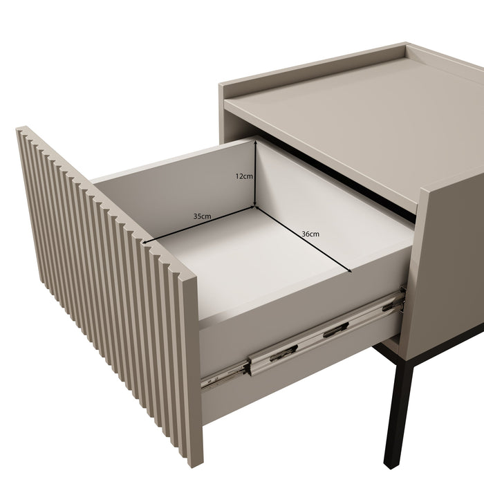 Meubella - Capri - Nachtkastje - Beige