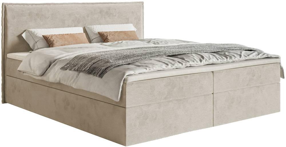 NADUVI Collection Boxspring Esmay velvet met opbergruimte en topper