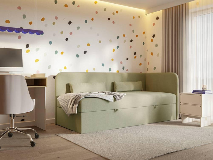 NADUVI Collection Jeugdbed Cambrils chenille rechts 90 x 200 cm met