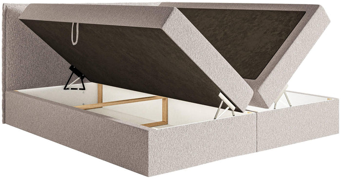 NADUVI Collection Boxspring Esmay chenille met opbergruimte en topper