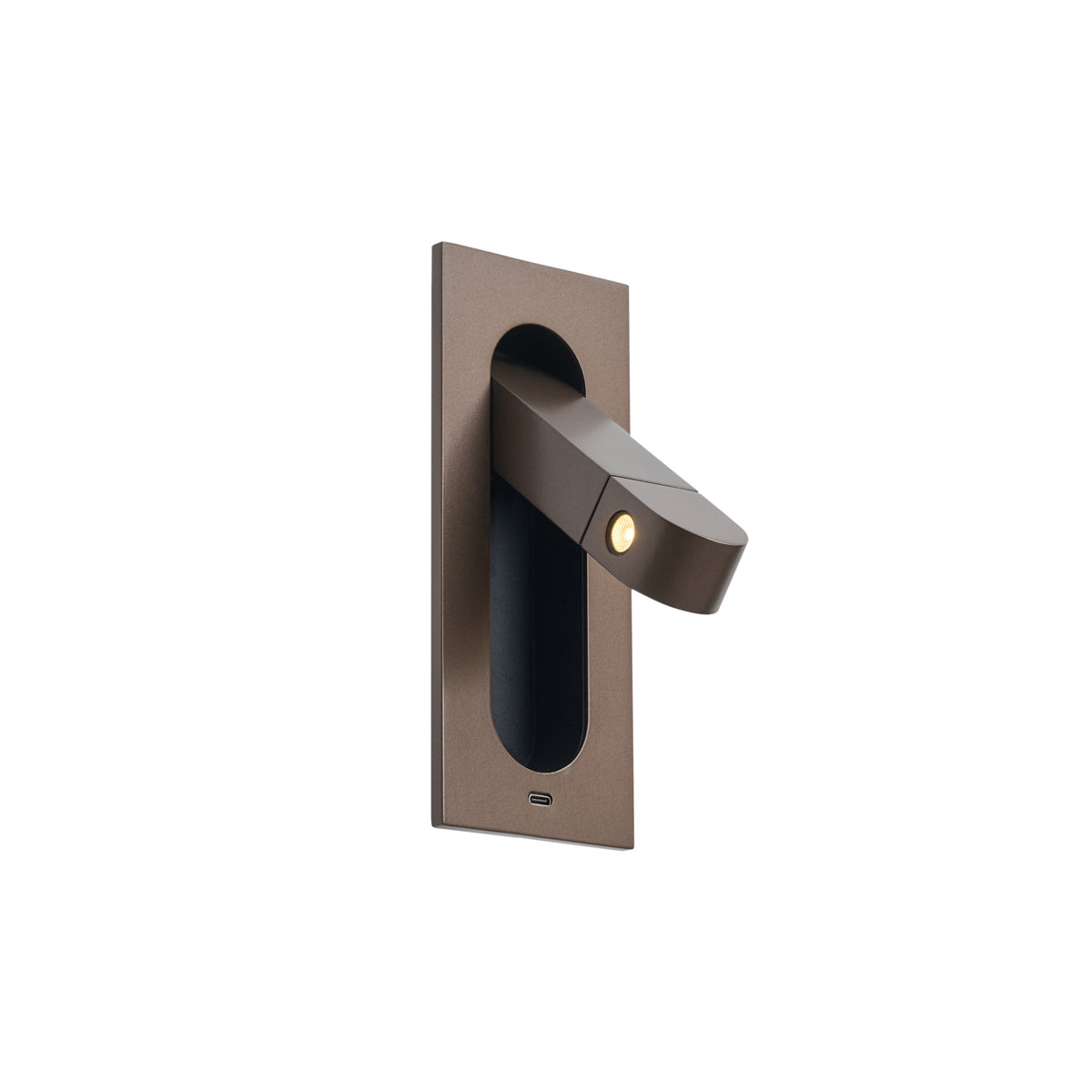 QAZQA Moderne wandlamp donkerbrons incl. LED en USB-C poort - Hilton