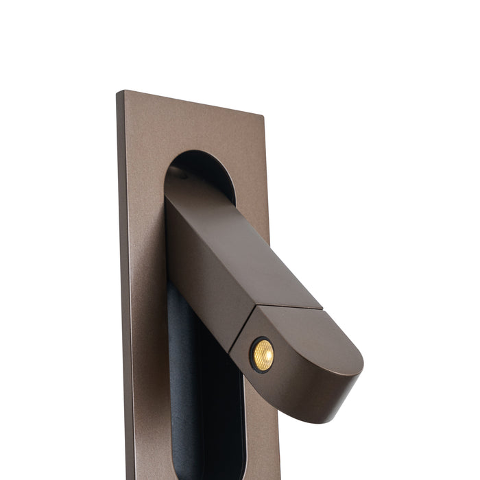 QAZQA Moderne wandlamp donkerbrons incl. LED en USB-C poort - Hilton