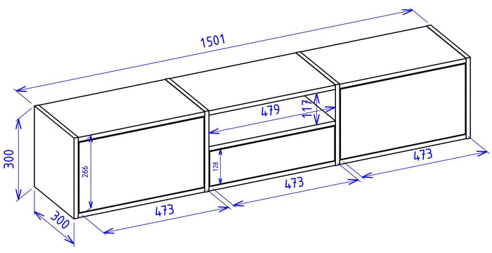 NADUVI Collection TV-meubel Fermo
