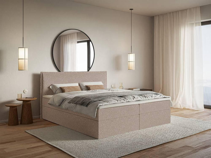 NADUVI Collection Boxspring Esmay chenille met opbergruimte en topper