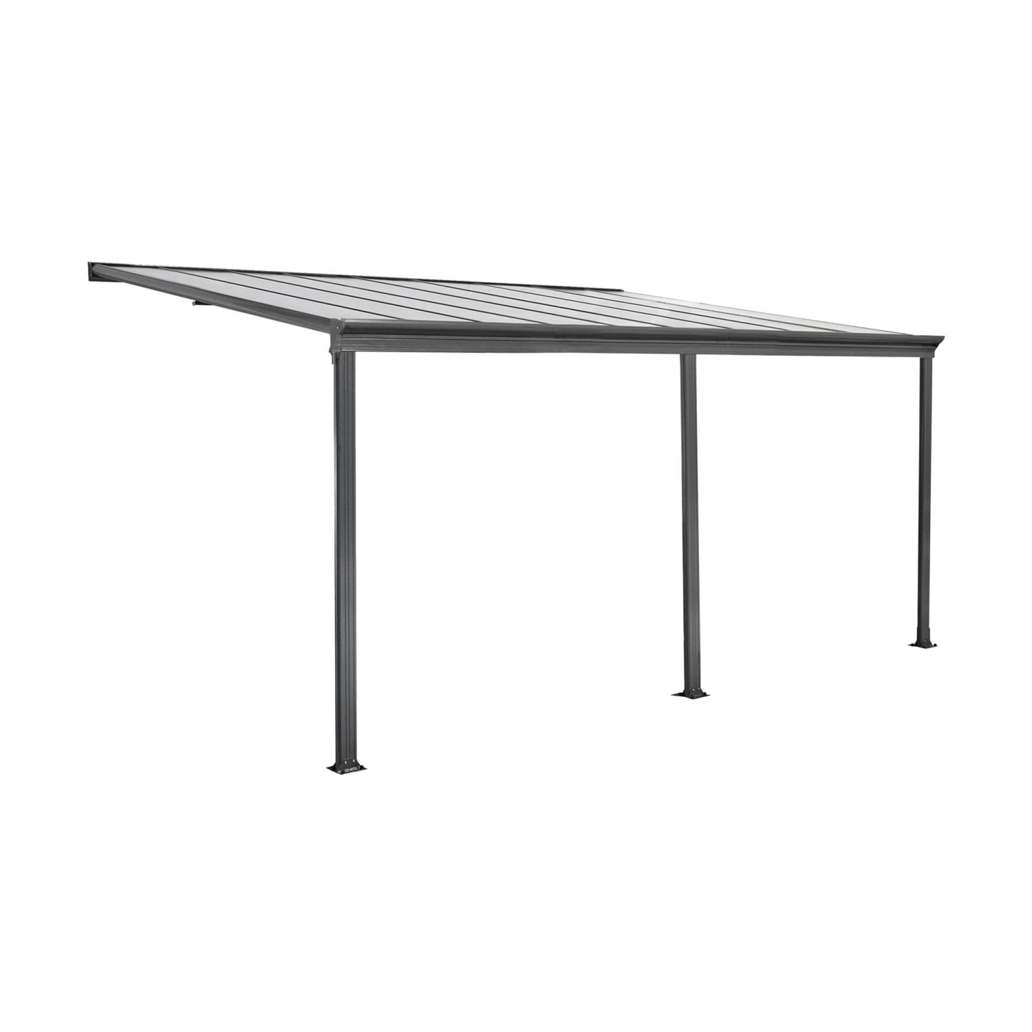 sweeek - Aanleun aluminium pergola 3x5m met goot