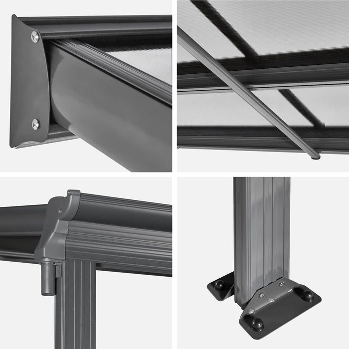 sweeek - Aanleun aluminium pergola 3x5m met goot