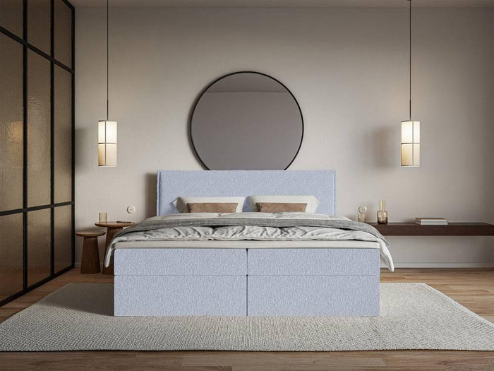 NADUVI Collection Boxspring Esmay chenille met opbergruimte en topper