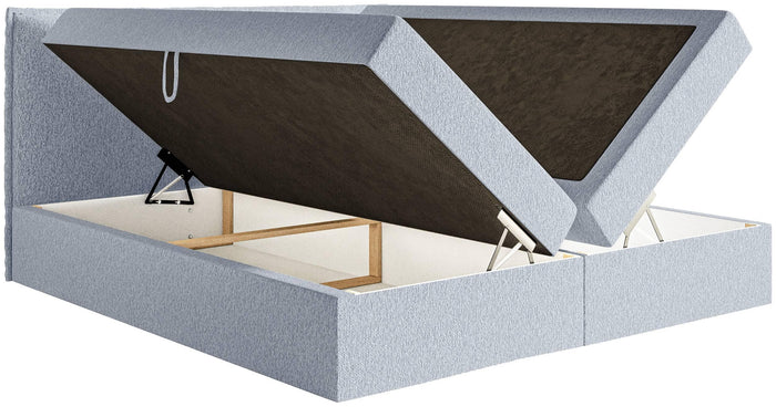 NADUVI Collection Boxspring Esmay chenille met opbergruimte en topper