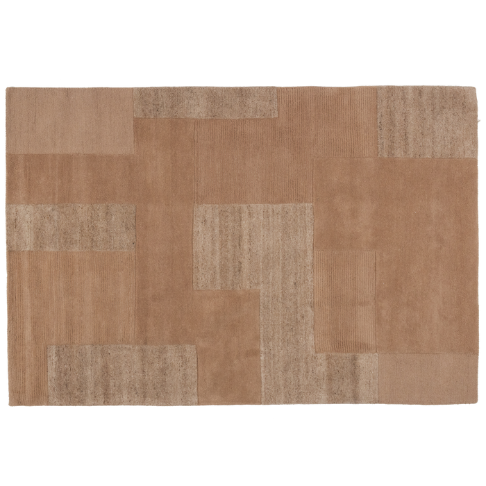 WOOOD Noven Handgeweven Vloerkleed - Wol - Zand - 170x240 cm