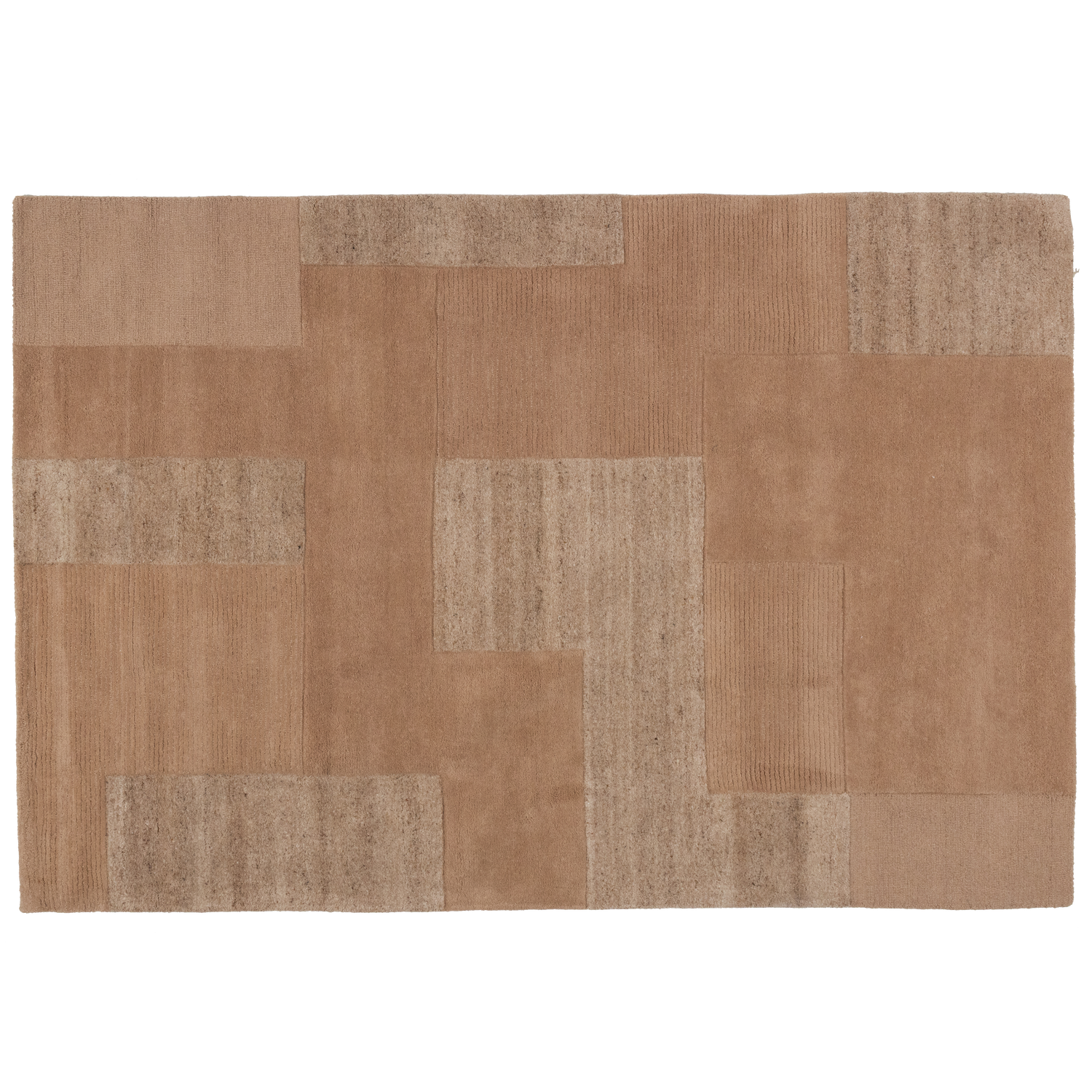 WOOOD Noven Handgeweven Vloerkleed - Wol - Zand - 170x240 cm