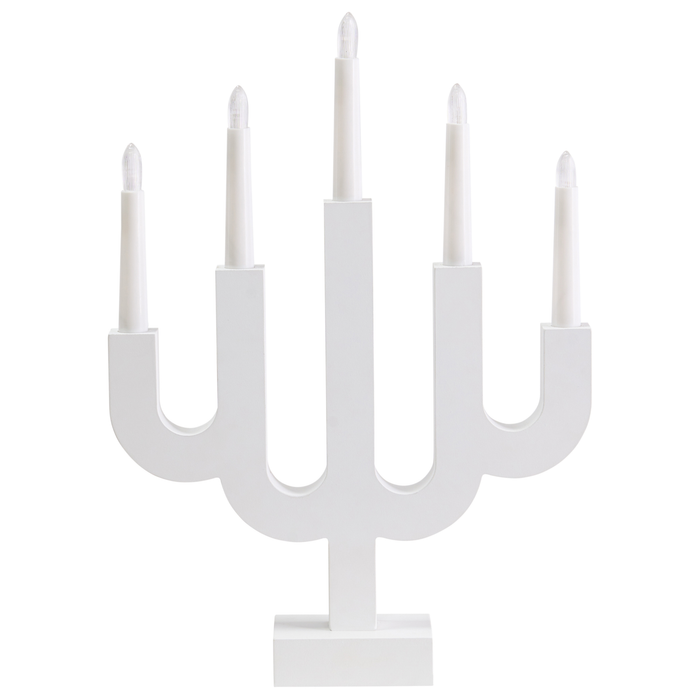 Beliani - BJORKAN - LED kandelaar - Wit - MDF