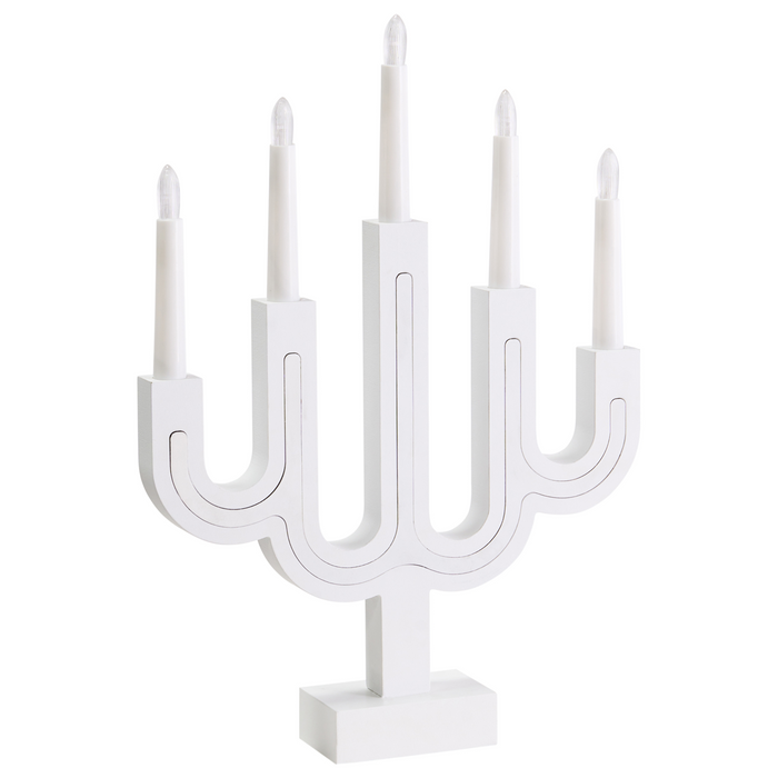 Beliani - BJORKAN - LED kandelaar - Wit - MDF