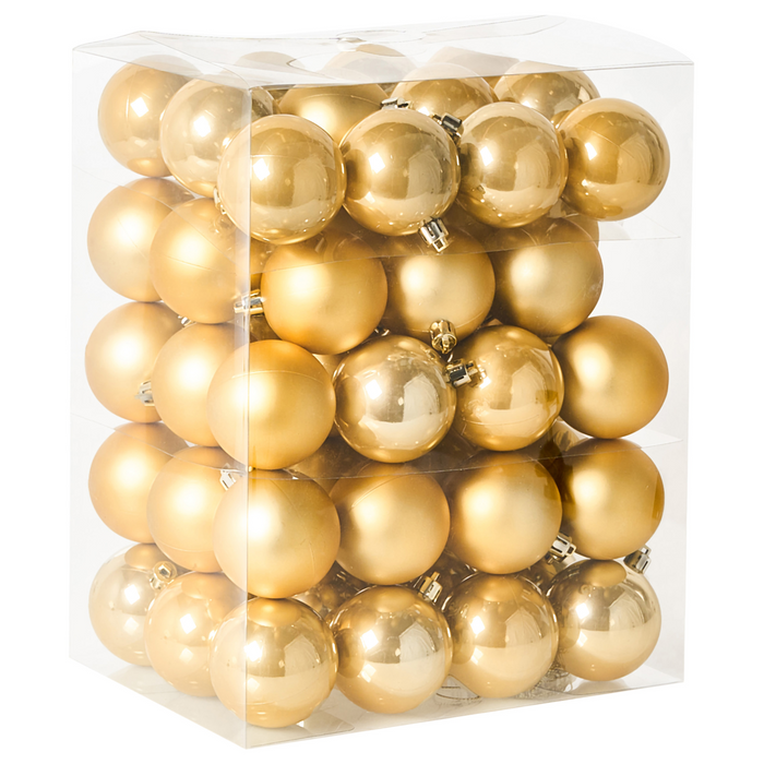 Beliani-FEGEN-Set van 60 kerstballen-Goud-Synthetisch materiaal