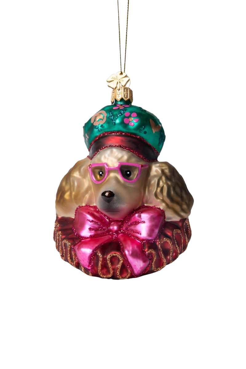 Sissy-Boy Kerstornament poedel met strik