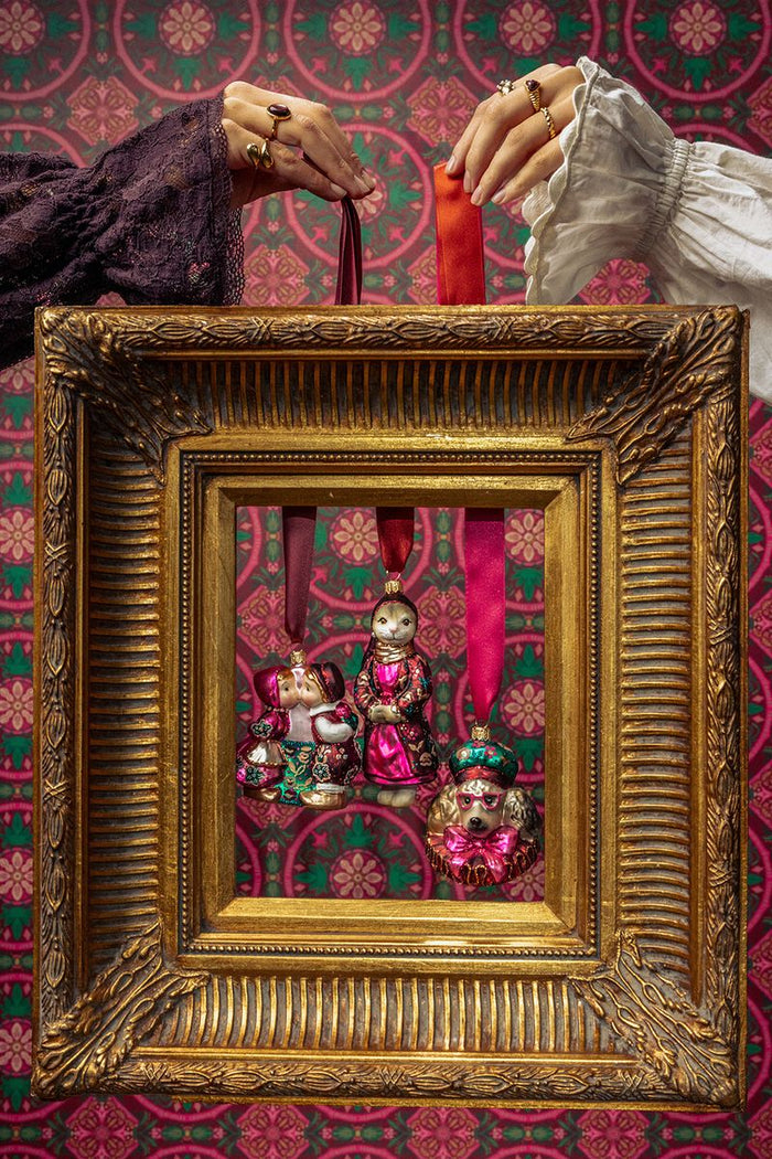 Sissy-Boy Kerstornament poedel met strik