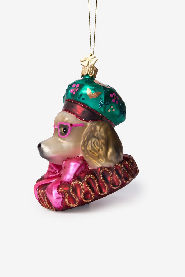 Sissy-Boy Kerstornament poedel met strik