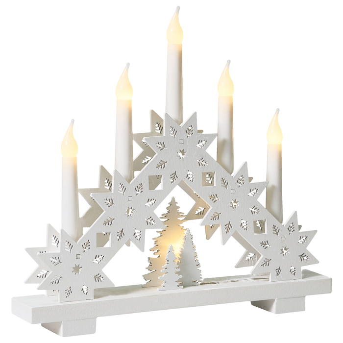 Beliani - BILLAN - LED kandelaar - Wit - MDF