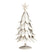 SVJ Kerstversiering Kerstboom - 12x12x26 cm - Metaal - Wit