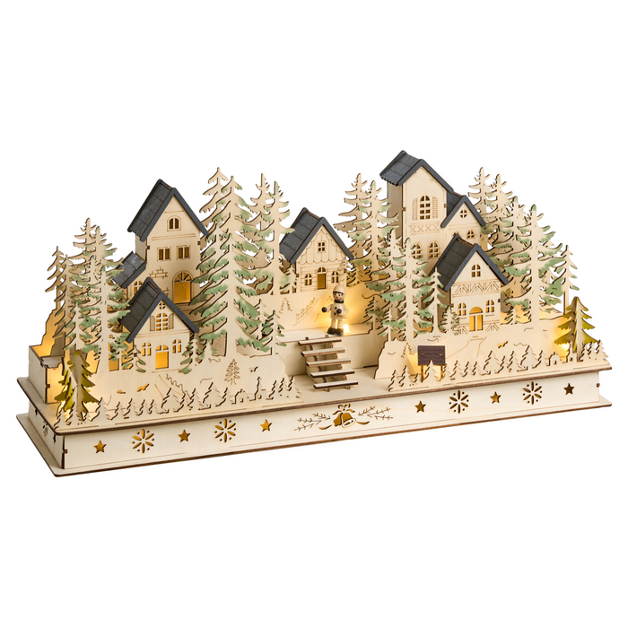 Beliani - VANSJO - LED kerstdecoratie - Lichtbruin - Multiplex