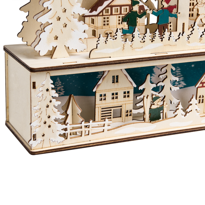 Beliani - NORSJO - LED kerstdecoratie - Lichtbruin - Multiplex