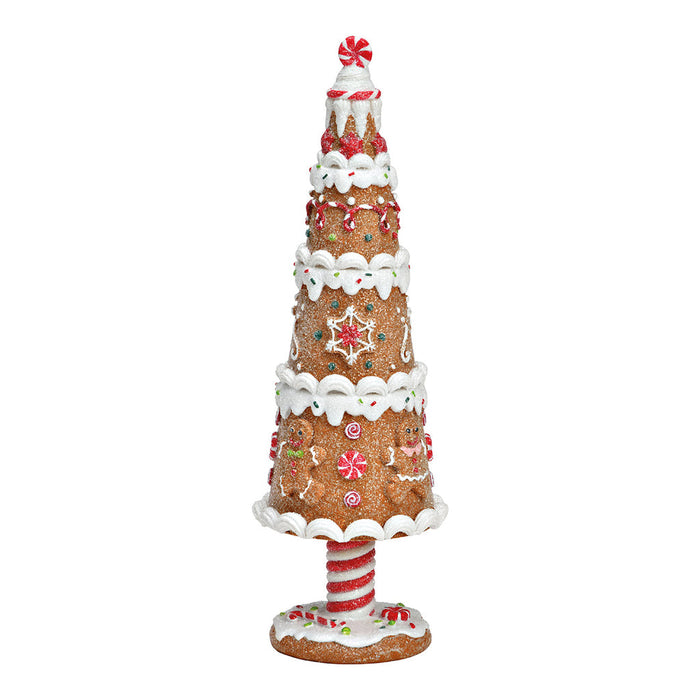 SVJ Kerstversiering Kerstboom - 8x8x25 cm - Polyester - Multi