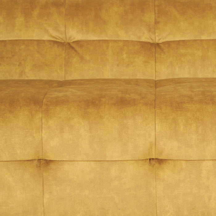 by fonQ Wies 4,5-zits Hoekbank Links - Fluweel - Goudgeel