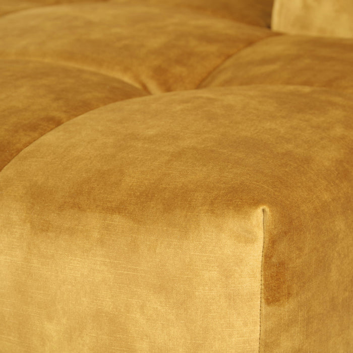 by fonQ Wies 4,5-zits Hoekbank Rechts - Fluweel - Goudgeel