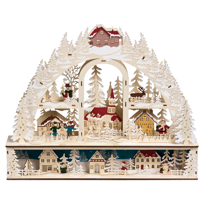 Beliani - NORSJO - LED kerstdecoratie - Lichtbruin - Multiplex