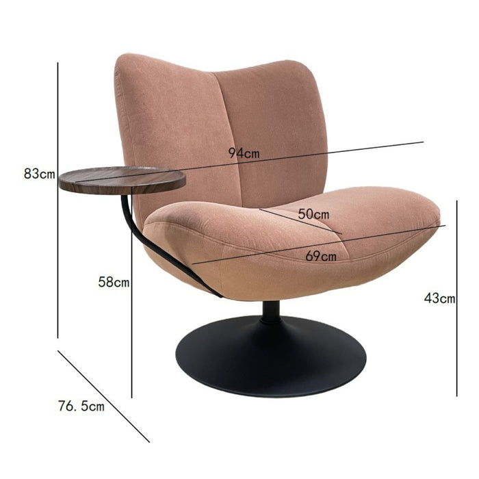 DÉJA Living - Draaifauteuil Taupe|Zwart - Incl. Tafeltje - Morten