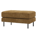 WOOOD Rodeo Hocker Op Poten - Ribstof - Honinggeel - 45x84x54