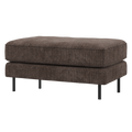 WOOOD Rodeo Hocker Op Poten - Ribstof - Bruin - 45x84x54