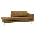 WOOOD Rodeo Daybed Rechts - Ribstof - Honinggeel - 85x203x86