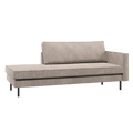 WOOOD Rodeo Daybed Rechts - Ribstof - Donkerzand - 85x203x86