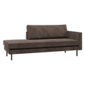 WOOOD Rodeo Daybed Rechts - Ribstof - Bruin - 85x203x86