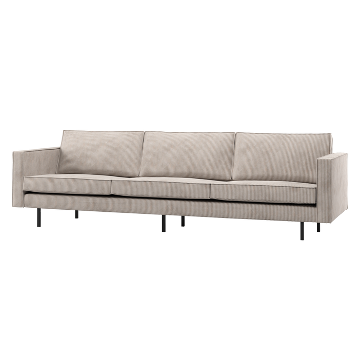 WOOOD Rodeo 3-Zits Bank - Ribstof - Ecru - 85x277x86