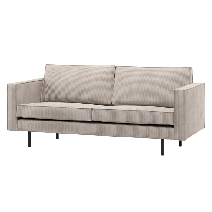 WOOOD Rodeo Zits Bank - Ribstof - Ecru - 85x190x86