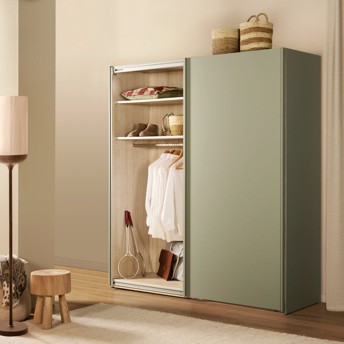 Kledingkast Menta - Groen - Spaanplaat