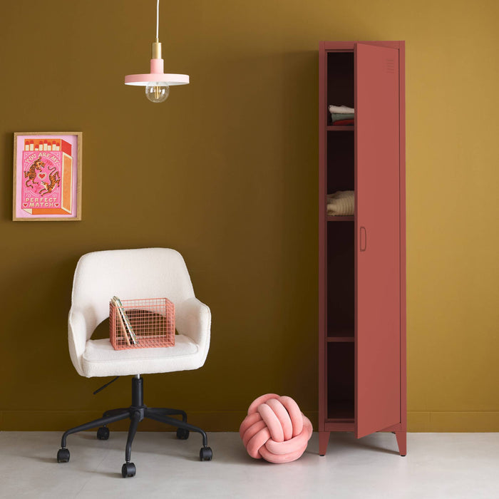 sweeek - Industriële metalen kast 4 vakken 1 deur