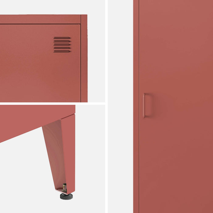 sweeek - Industriële metalen kast 4 vakken 1 deur