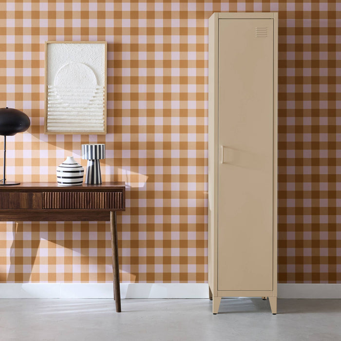 sweeek - Industriële metalen kast 4 vakken 1 deur