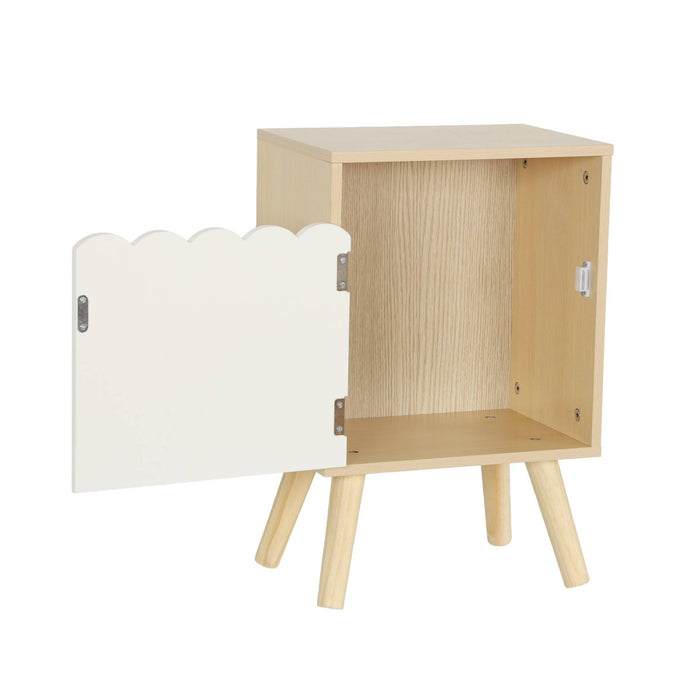 sweeek - Kinder-nachtkastje houtdecor 1 deur