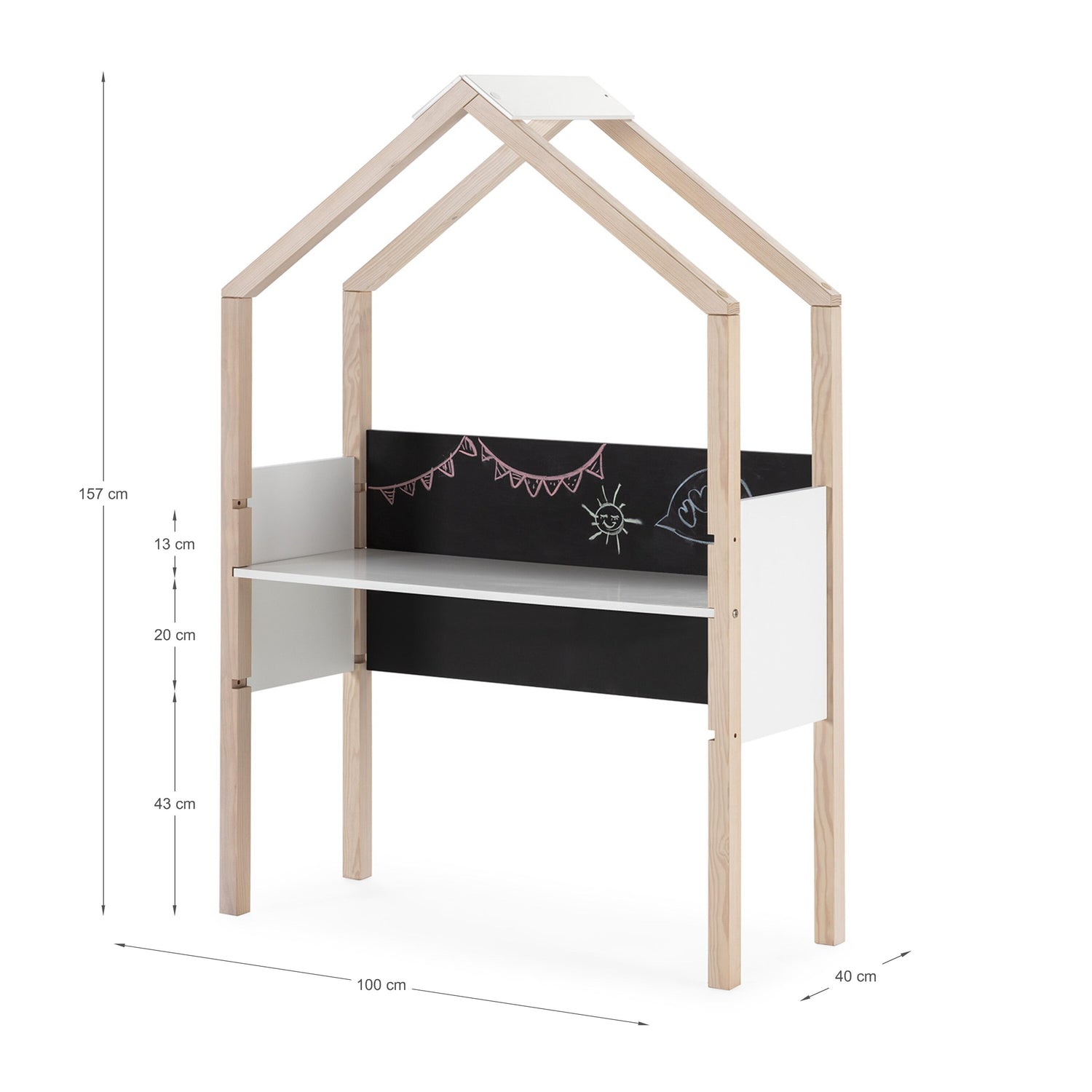 Calicosy - ELORA-kantoor - B100 cm - Wit