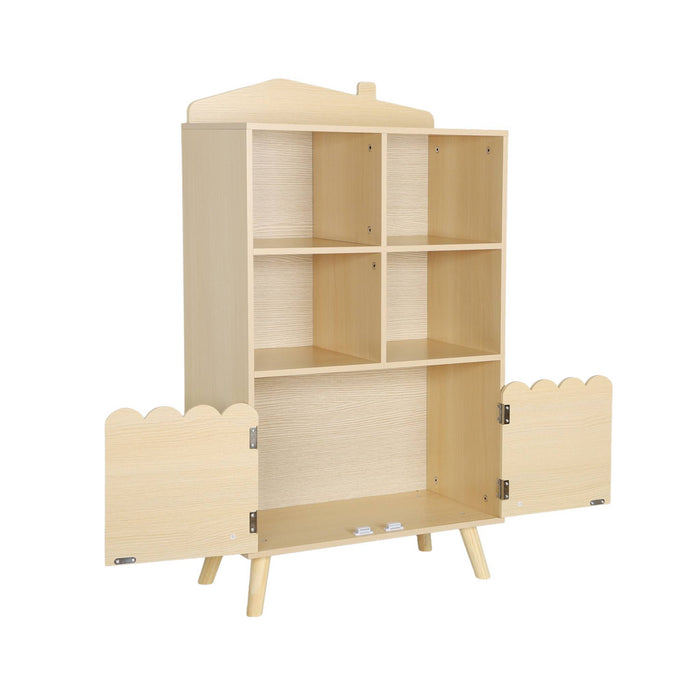 sweeek - Kinderboekenkast met 2 deuren en 4 planken