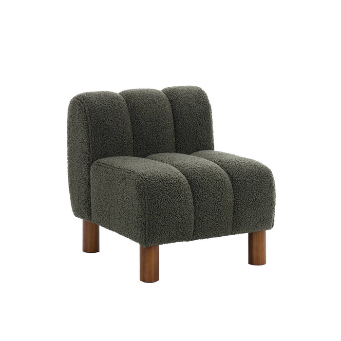 sweeek - Kinderstoel rubberhouten ronde pouten en bouclé