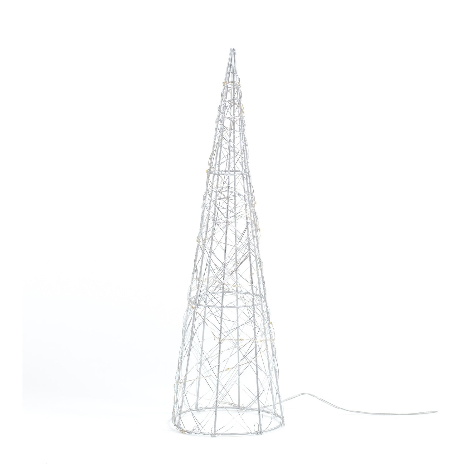 Anna's Collection kerstverlichting piramide - H40 - zilver