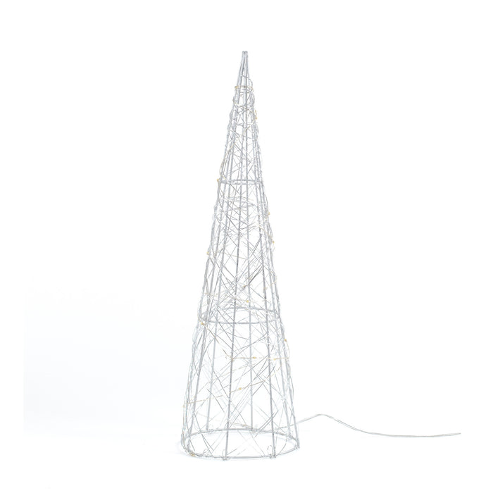 Anna's Collection kerstverlichting piramide - H40 - zilver