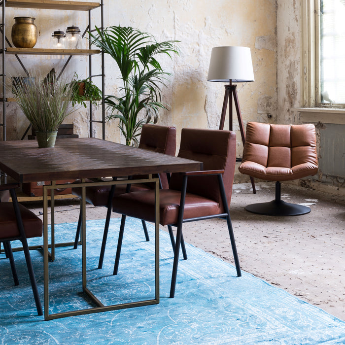 Dutchbone Rugged Vloerkleed 200 x 300 cm - Blauw