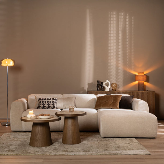 Bronx71 Hoekbank Maine chenille stof beige rechts